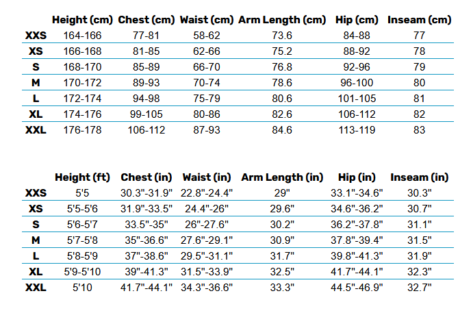 2025 Roxy Womens Clothing  Size Chart